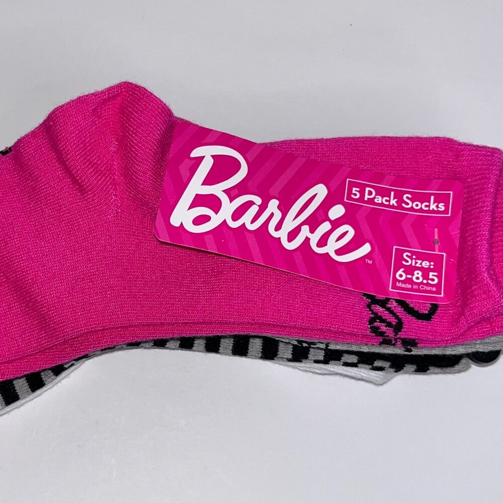 ITS BARBIE SUPER CUTE & COMFY 5~PACK SOCKS